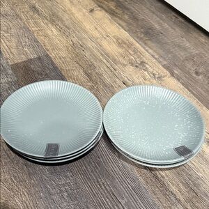 6 Elegant Gray salad Plate Set